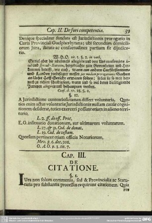 Cap. III. De Citatione