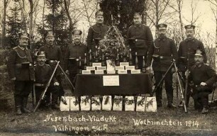 Erster Weltkrieg - Lazarett III Gewerbeschule Karlsruhe. Unbekannte Soldaten