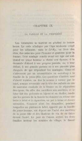 Chapitre IX. La famille et la propriété