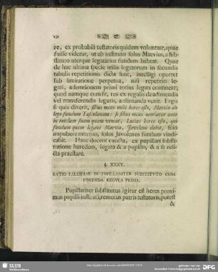 §. XXXV. Ratio Falcidiae In Pupillariter Substituto Componenda. Regula Prima