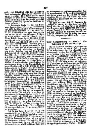 Ueber Berücksichtigung der Mundart beim Unterrichte in der Muttersprache