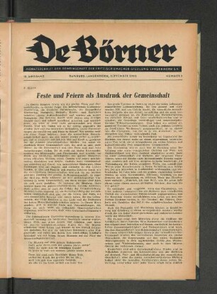 18. Jahrgang, Hamburg-Langenhorn, September 1953, Nummer 9