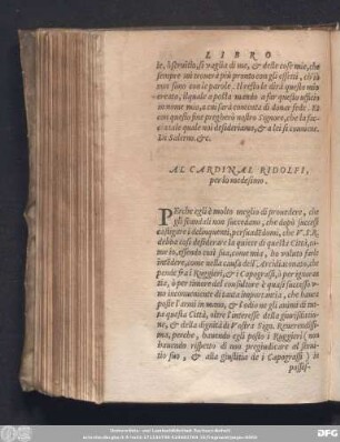 Al Cardinal Ridolfi, per lo medesimo.