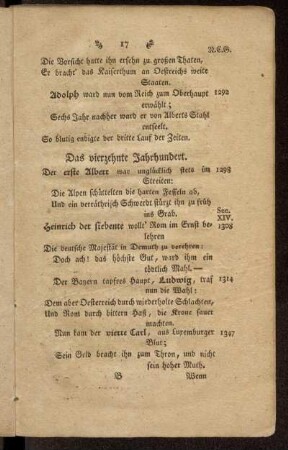 Das vierzehnte Jahrhundert.
