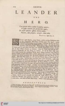 XXXVII: Leander und Hero