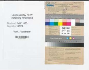 Entnazifizierung Alexander Voth , geb. 20.03.1908 (Kriminalbeamter)