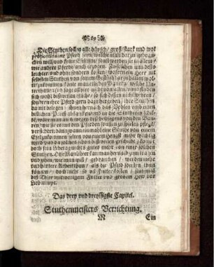 Das drey und dreyssigste Capitel. Stuthenmeisters Verrichtung