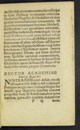 Rector Academiae.
