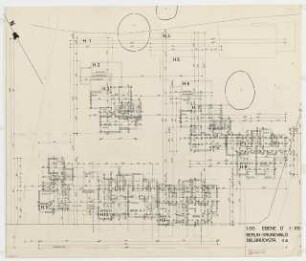 Wohnhäuser Delbrückstraße, Berlin-Grunewald: Grundrisse 1. Obergeschoss 1:100