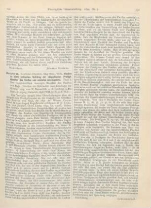149-150 [Rezension] Bergmann, Wilh., Studien zu einer kritischen Sichtung der südgallischen Predigtliteratur des fünften und sechsten Jahrhunderts