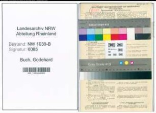Entnazifizierung Godehard Buch , geb. 18.06.1904 (Lehrer)