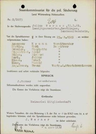 Werner, Julius