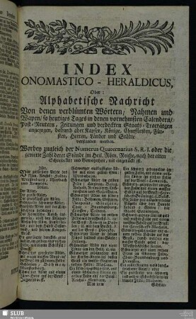 Index Onomastico-Heraldicus