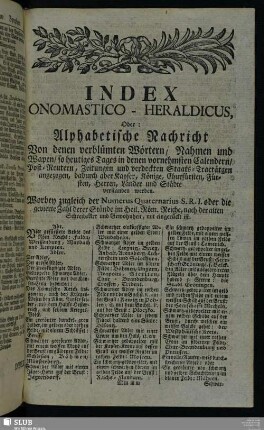 Index Onomastico-Heraldicus