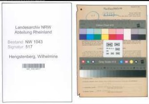 Entnazifizierung Wilhelmine Hengstenberg , geb. 24.02.1915 (Buchhalterin)