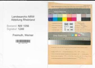 Entnazifizierung Werner Freimuth , geb. 06.08.1912 (Arzt)