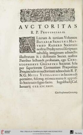 Auctoritas R.P.Provincialis