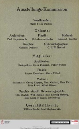 Ausstellungs-Kommission