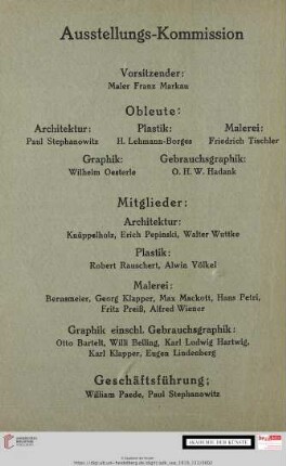 Ausstellungs-Kommission