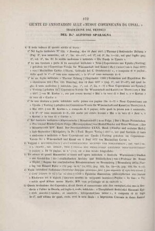 Giunte ed annotazioni alle "Nouve copernicana da Upsal."