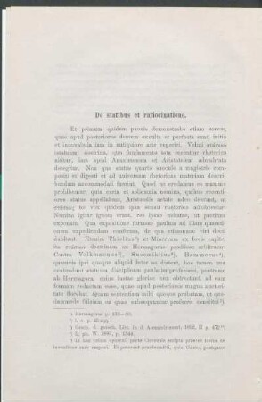 De statibus et ratiocinatione.