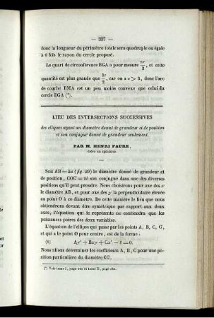 Lieu des intersections successives.