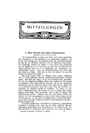 Eine Theorie des realen Naturraumes