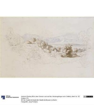 Blick über Olevano und auf das Volskergebirge nach Civitella