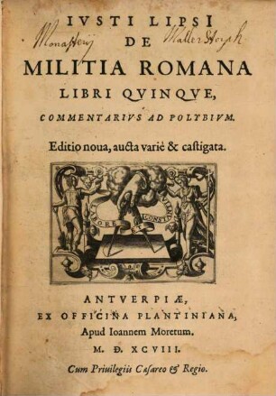 De militia romana : libri V ; commentarius ad Polybium