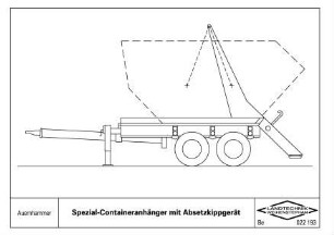Spezial-Containeranhänger mit Absetzkippgerät