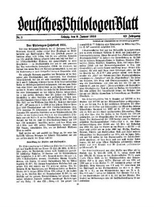 Das Philologen-Jahrbuch 1934