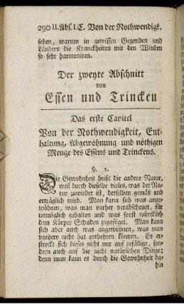 Der zweyte Abschnitt von Essen und Trincken.