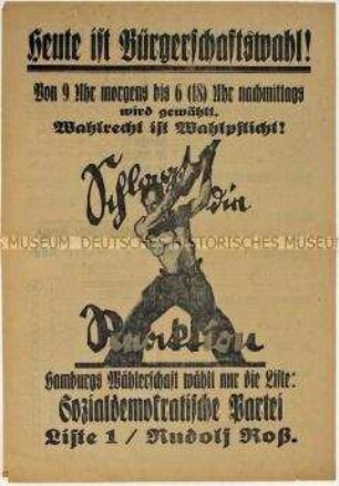 Illustrierter Sonderdruck der SPD zur Bürgerschaftswahl in Hamburg 1928