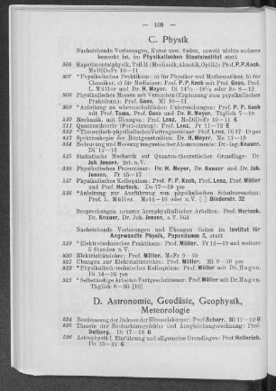 D. Astronomie, Geodäsie, Geophysik, Meteorologie