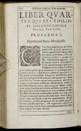 Problema I. De principali hujus libri objecto.