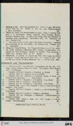 Almanache und Taschenbücher (Nr.6-807)