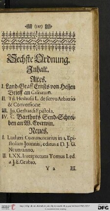 Sechste Ordnung