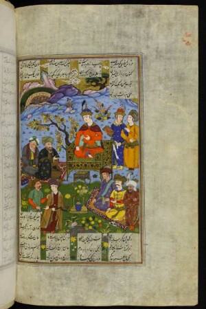 Illustration: Šāpūr auf dem Thron