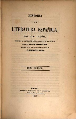 Historia de la literatura Española. 2