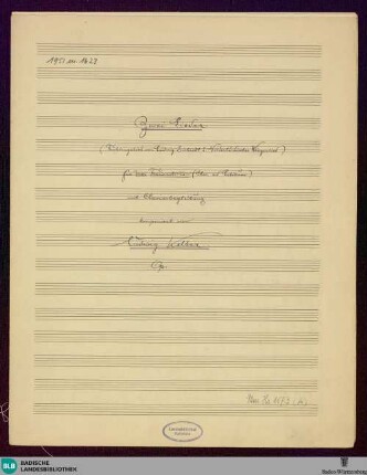 2 Lieder - Mus. Hs. 1173 (A) : V (3), pf