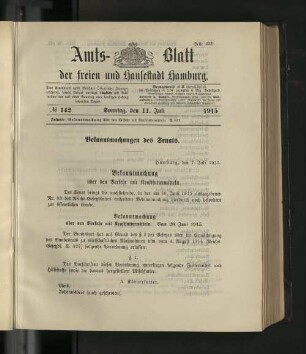 No. 142, 11. Juli 1915