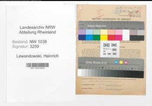 Entnazifizierung Heinrich Lewandowski , geb. 19.06.1912 (Finanzbeamter)