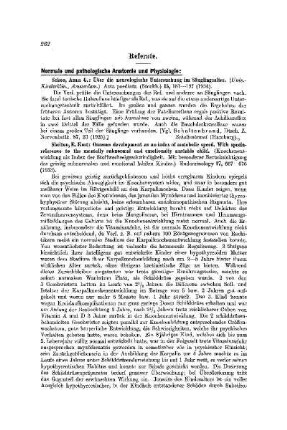 Normale und pathologische Anatomie und Physiologie