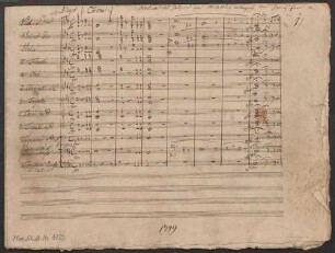 Johann von Wieselburg, orch, HenK WoO 5, Excerpts, Arr - BSB Mus.Schott.Ha 1733 : [heading:] Overture aus Johann von Wieselburg arangirt von Jos: Küffner