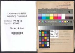 Entnazifizierung Robert Flocke , geb. 08.05.1901 (Fabrikant)
