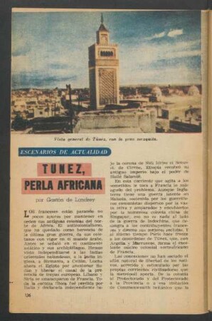 Tunez, perla africana : Escenarios de actualidad