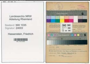 Entnazifizierung Friedrich Hassenstein , geb. 22.11.1921 (Berbaubeflissener)