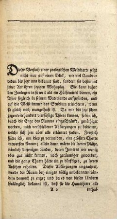 Kurze Erklärung der zoologischen Weltcharte : Ein Anhang zu E. A. W. Zimmermanns Geographische Geschichte des Menschen und der allgemein verbreiteten vierfüßigen Thiere