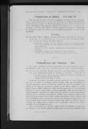 Versammlung zu Lübeck. - 1354 Sept. 29.
