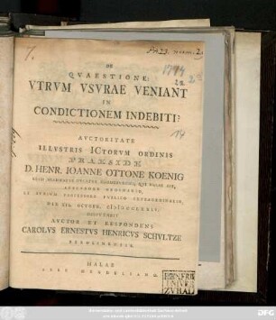 De Qvaestione: Vtrvm Vsvrae Veniant In Condictionem Indebiti?